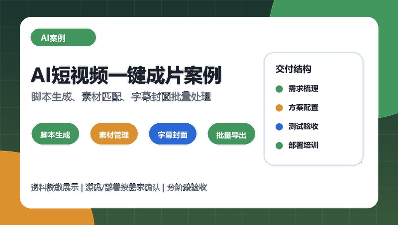 AI短视频一键成片案例