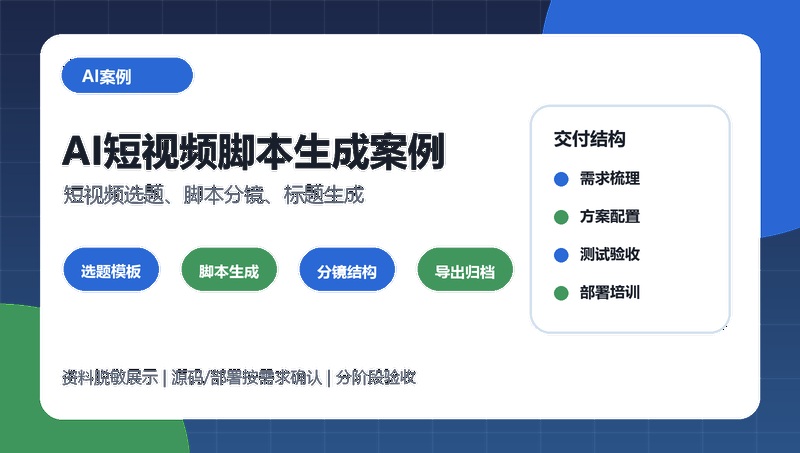 AI短视频脚本生成案例
